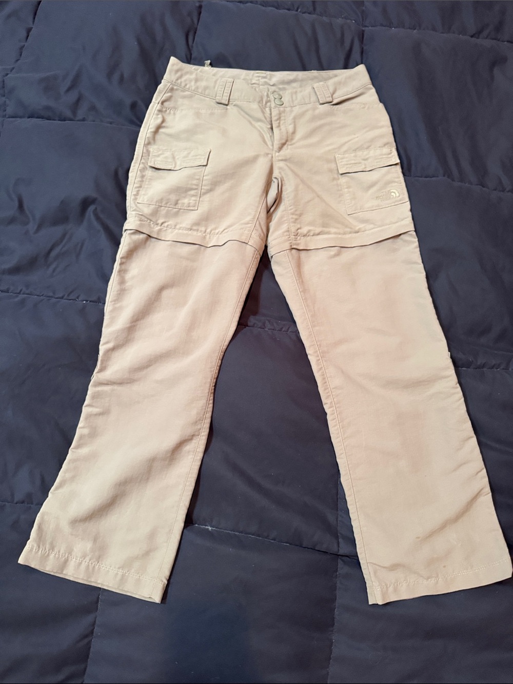 North Face Beige Convertible Cargo Pants - Outdoor Utility Style size 8
